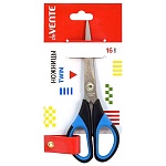 Ножницы 16см " deVente " Twin металлические, пластиковые ручки с резиновыми вставками, черные с синим, картонная упаковка, европодвес