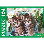 Пазлы " Рыжий кот " 104элемента Забавные котики №15 33,0*23,7см, картонная упаковка 18,7*13,1*3,7см