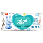 Салфетки влажные детские 120шт " BablVini " Mimi Care Кролик, клапан крышка