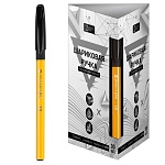 Ручка шариковая " Феникс " черная 1,0мм, толщина письма 0,5мм, трёхгранная, чернила пониженой вязкости, игольчатый пишущий узел, резиновый держатель, глянцевый непрозрачный корпус, колпачком и клипом, одноразовая, картонная упаковка