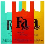 Пакет майка ПНД 30см+14см*55см 25мк Fa цветной