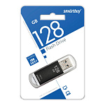 Флеш-диск " SmartBuy " 128GB V-Cut черный USB 3.0, алюминий