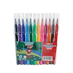 Фломастеры-кисточки " Цветик " 12цв круглые, вентилируемый колпачок, ПВХ, европодвес