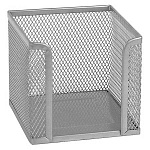 Бокс для бумаг " KWELT " 10*10*8см металлический, сетчатый, серебро