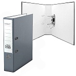 Папка-регистратор А4 " KWELT " сборная 50мм, серая, ПВХ, пластиковый карман со сменной этикеткой, металлическая окантовка