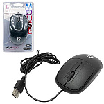 Мышь " Defender " MS-980 Datum проводная оптическая, 3 кнопки, черная, 1000 DPI, кабель USB 1,4м