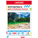 Фотобумага " deVente " A6 230г/м2 20л матовая, односторонняя, пластиковый пакет, европодвес