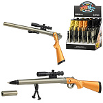 Ручка шариковая " Basir " Ружье, синяя 0,38мм, толщина письма 0,19мм, длина корпуса 19,5 см, цвет корпуса - ассорти, картонный дисплей