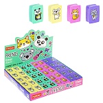 Ластик " Hatber " Friends 28х18х9мм, из термопластичной резины, ассорти, картонный дисплей