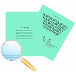 Тетрадь 12л узкая линия внут.блок белый (зел.обл.) СУПЕР КАЧЕСТВО