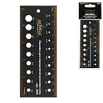 Линейка для вязания " Alpina " 13,5*5,3см, применяется для определения размера спиц, пластик, пакет, европодвес