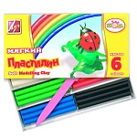 Пластилин " Луч " Кроха 6цв 99г мягкий, со стеком, картонная упаковка