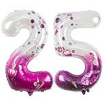 Шар фольгированный 40"/102см Цифра-25 Девичьи радости
