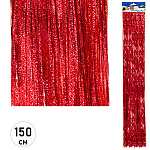 Дождик " KWELT "  9,5*150см красный, голография, пакет, европодвес