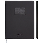 Дневник 1-11 класс искусственная кожа " deVente " Total black, блок- офсет 80гр/м2, цветной срез, выборочный лак, печать в 1 краску, объемная аппликация rubber patch, ляссе, 48л