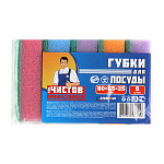 Губка для посуды " Чистов " 5шт 80*55*25мм, поролон/абразив