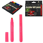 Фломастеры " Bruno Visconti " Jumbo Junior 12цв, утолщенные, круглые, невентилируемый колпачок, картонная упаковка, европодвес