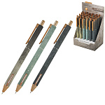 Ручка шариковая автоматическая " Bruno Visconti " Stone, синяя 0,38мм, толщина письма 0,36мм, пластиковый корпус, покрытие soft-touch, цвет корпуса - ассорти multicolor, пластиковый клип, картонный дисплей