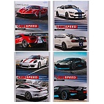 Блокнот МАЛЫЙ ФОРМАТ А6 24л " Проф-Пресс " Чистая скорость (ассорти), клетка, обложка - мелованный картон, на скобе, белый офсет, 4 дизайна