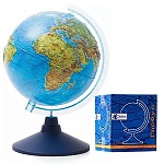 Глобус физический рельефный 210мм " Globen ", картонная коробка