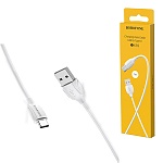 Кабель сетевой USB - Type-C " Borofone " BX19 Benefit белый, круглый, 1м, 3,0А, силикон