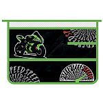 Папка для труда " Пчелка " А4 (325*230*100мм) ПТР-2 Green bike, молния сверху, с уголком, пластик