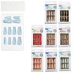 Набор ногти накладные " Mazari " 12шт, ассорти, двусторонние клейкие стикеры, картонная упаковка