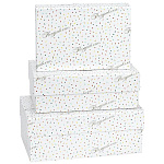 Набор коробок " Миленд " 3в1 Поздравляю. Конфетти 19*12*7,5см; 17*11*6см; 15*10*5см