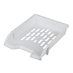 Лоток для бумаг горизонтальный пластиковый " Стамм " Лидер, белый