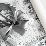 Упаковочная бумага " Интерпак " 68,5см*10м в рулоне, Архитектура, 90г/м2