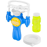 Генератор мыльных пузырей " Рыжий кот " 115мл, 21*13*9см, на батарейках ( в комплект не входят), синий, в комплекте: миска, мыльный раствор, картонная упаковка