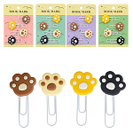 Набор закладок-скрепок " Basir " Лапки, 6см, ассорти (4 дизайна)