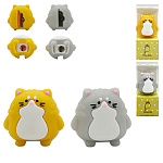 Точилка " KWELT " пластиковая с покрытием soft-touch Cat 1 отверстие, цвет ассорти, индивидуальная пластиковая упаковка, европодвес, дисплей