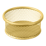 Подставка для мелочей " KWELT " 9*4см, металлическая сетчатая, круглая, золото