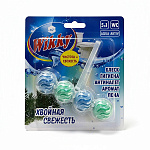Подвесной блок для унитаза " Wikky " ЧЗ ОСУ Аква актив 5 в 1, Хвойная свежесть, 1шт