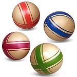 Мяч резиновый d=7,5см ЭКО Полоски (крестики/нолики) , накачанный