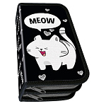 Пенал " Пчелка " ПО-49 2 отделения 105*190*50мм, Мяу, печать на ткани