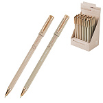 Ручка шариковая " Bruno Visconti " Total beige, синяя 0,38мм, толщина письма 0,38мм, пластиковый корпус, покрытие soft-touch, цвет корпуса - ассорти multicolor, металлизированный наконечник, колпачок с клипом, сменный стержень, картонный дисплей