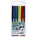 Фломастеры " Hatber " Плюшевые панды 6цв круглые, вентилируемый колпачок, блистер, европодвес