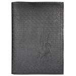 Обложка для автодокументов и паспорта " Имидж " Documents черная, натуральная кожа, тиснение конгрев