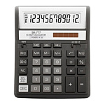 Калькулятор настольный 12 разрядов " Skainer " SK-777XBK, 157*200*32мм, двойное питание, черный