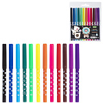 Фломастеры " Hatber " ECO Кофейные коты 12цв круглые, вентилируемый колпачок, блистер, европодвес