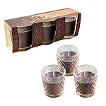 Набор ароматизированных свечей в стакане " РСМ " Арабика, 55*40мм, время горения 10часов, 3шт, в картонной упаковке