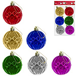 Набор шаров " KWELT " d=5см 6шт, ассорти (многогранные), пакет