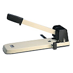 Дырокол мощный на 190л " KW-trio " металл/пластик, встроенная линейка, возможность замены ножей и дисков, черный/белый