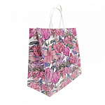 Пакет бумажный " ПЗБМ " 35*26*15см Цветочный узор, крученые ручки