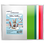 Обложка для учебников " KWELT " ПЭ 240*440мм 120мкм универсальная, с цветными клапанами