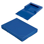 Папка-короб на резинках " KWELT " А4 40мм синяя, пластик 0,7мм