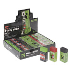 Ластик " Hatber " Пиксель Бум, ассорти, 30шт, картонный держатель, картонный дисплей