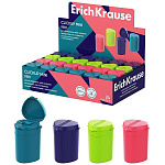 Точилка " Erich Krause " ClickUp Mini, Reef, ассорти, пластиковая, одно отверстие, c контейнером, в дисплее